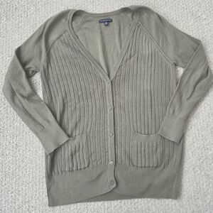 American Eagle Outfitters Olive Green Button-Up Cardigan